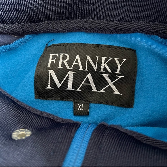 Franky Max Men’s Black/Blue Dragon Logo Lightweight Zip Up Track Jacket - Picture 4 of 8